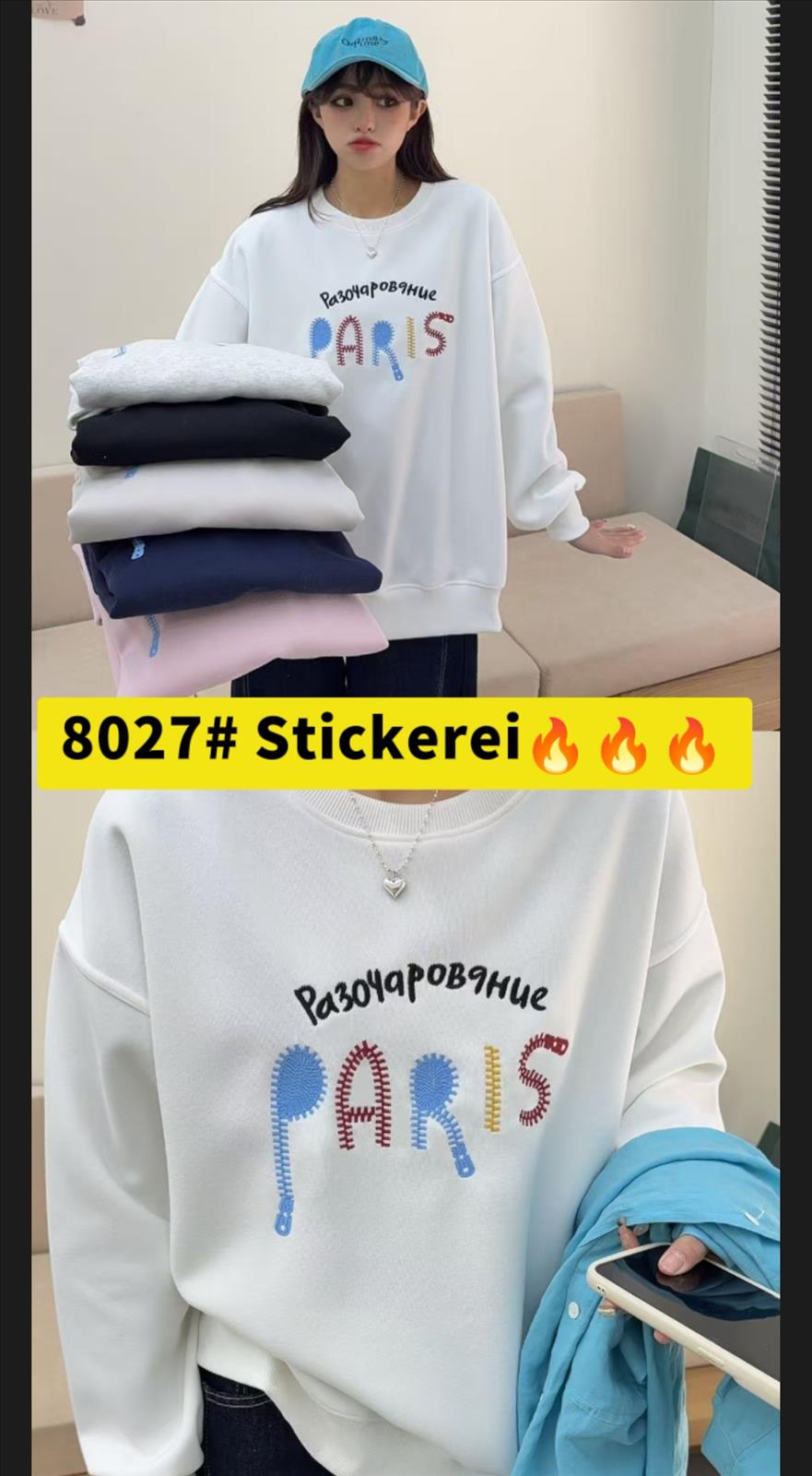 Besticktes Sweatshirt